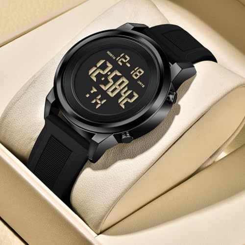MONDISOLT Military Silver Waterproof Sports Wrist Watches for Men Digital Tactical Mens Sport Watches Waterproof Military