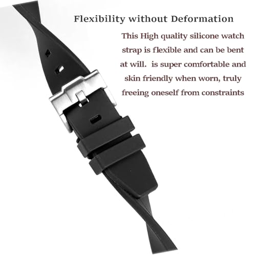Niziruoup Bands for MoonSwatch Watch,Curved end No Gap,Premium Silicone Rubber Watch Strap for Omega X Swatch Moonswatch Speedmaster/Rolex/SEIKO 20mm 22mm Watch Strap Replacement Band for Men Women