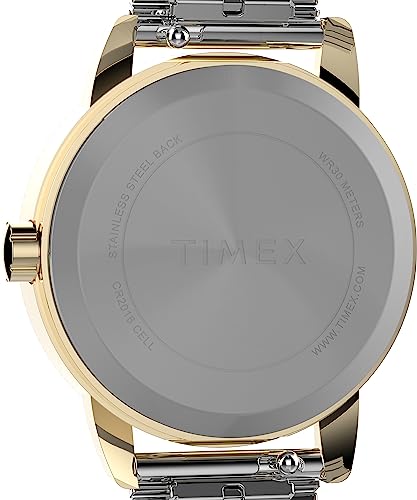 Timex Women's Easy Reader Classic 25mm Watch - Two-Tone Expansion Band White Dial Gold-Tone Case