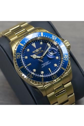 Invicta Men's Pro Diver Quartz Watch with Stainless Steel Strap, Gold, 22 (Model: 22063)
