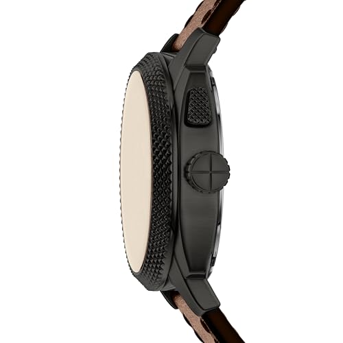 Fossil Men's Machine Big Tic Brown Leather Watch (Model: FS6165)