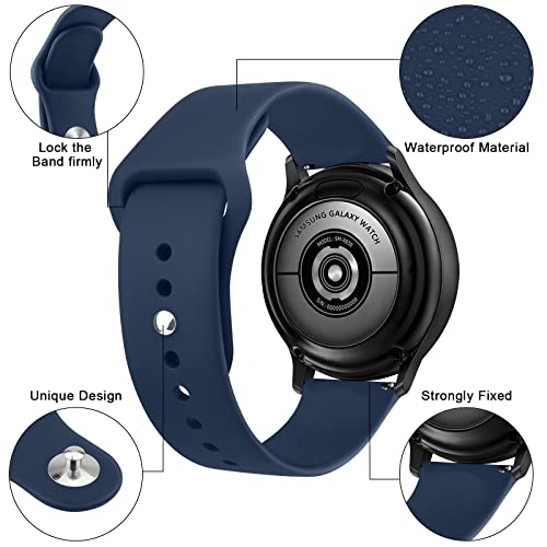 Meliya Bands Compatible with 20mm Watch Bands, Quick Release Soft Silicone Sport Replacement Strap for Smartwatch with 20mm Watch Lugs for Women Men