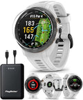 Garmin Approach S70 (White, 42mm) Golf GPS Smartwatch PlayBetter Bundle