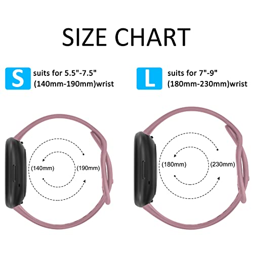 4 PACK Bands Compatible with Fitbit Versa 4 & 3 Bands/Sense 2 / Sense Band Women Men, Classic Soft Straps for Fitbit Versa 4 / Versa 3 /Sense 2 / Sense Smart Watch (Small,4 Pack N)