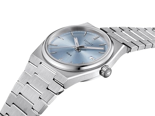 Tissot Unisex Tissot PRX 35mm 316L Stainless Steel case Quartz Watch, Grey, Stainless Steel, 11 (T1372101135100)
