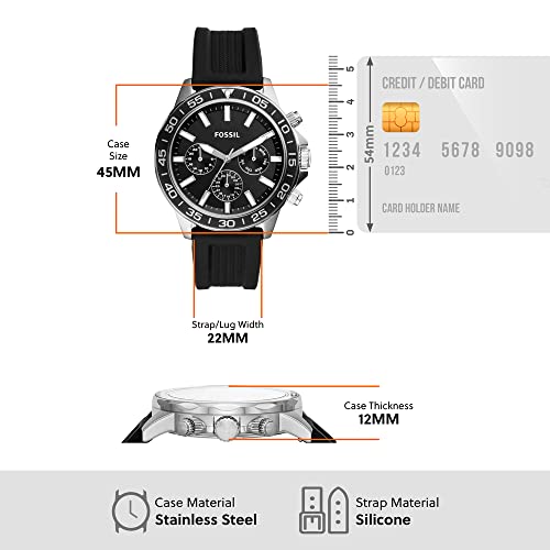 Bannon Multifunction Black Silicone Watch BQ2494