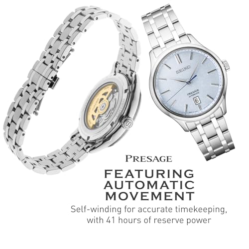 SEIKO SRP53- Presage Collection - Patterned Stone Blue Dial - Stainless Steel Wrist Band, Sapphire Crystal Display - Water-Resistant 30M