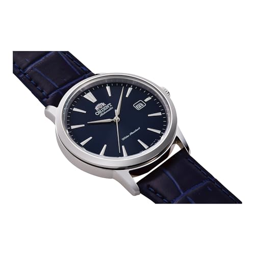 Orient Contemporary Symphony Iii Male Automatic Hand Winding Wristwatch - Mechanical Casual Leather Blue Band Stainless Steel Case Analog Blue Dial - RA-AC0F06L