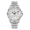 watchdives GMT Automatic Watch WD1993 Dual Time Zone Dive Wristwatch 40mm Sapphire Crystal 100M Waterproof Watches for Men (White)