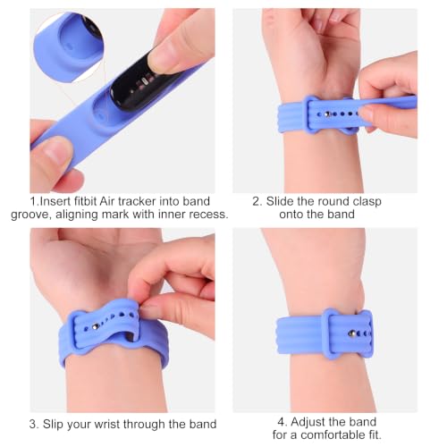 Compatible for Google Fitbit Air Band Silicone,Sweatproof & Water Resistant