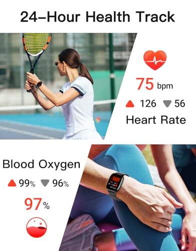 Smart Watches for Men Women with GPS Built-in, Answer/Make Calls, 1.95" Smartwatch for iPhone/Android Phones, Fitness Watch with Heart Rate/Sleep Monitor 100+ Sports Modes IP68 Waterproof (Black)