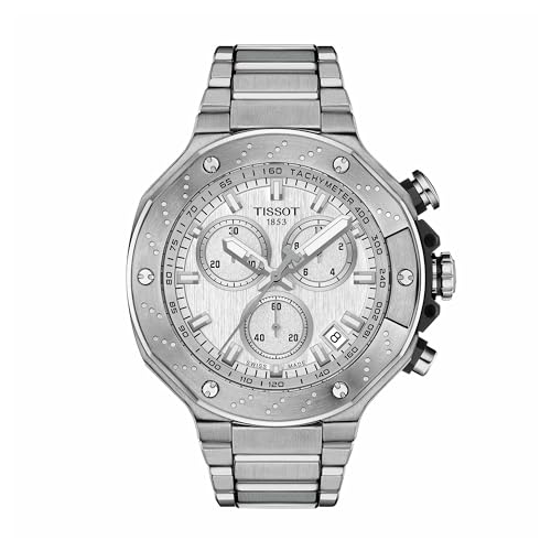 Tissot Mens Tissot T-Race Chronograph 316L Stainless Steel case Quartz Watches, Grey, Stainless Steel, 13.95 (T1414171103100)