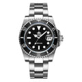 ADDIESDIVE Quartz Divers Watch for Men Diver 200 M Black Dial Luminous Stainless Steel Strap
