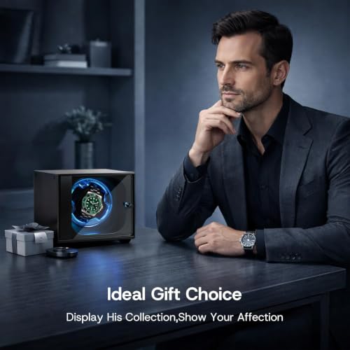 Cevale Single Watch Winder Watches,Premium Anodized Aluminum Watch Winders