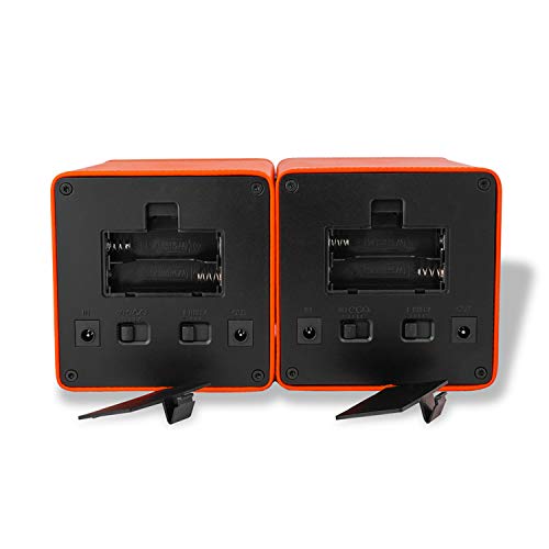 MOZSLY Single Watch Winder for Automatic Watches with Quiet Motor 12 Rotation Mode Setting Orange Leather