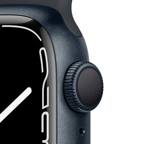 Apple Watch Series 7 (GPS, 45mm) Midnight Aluminum Case with Midnight Sport Band (Renewed)