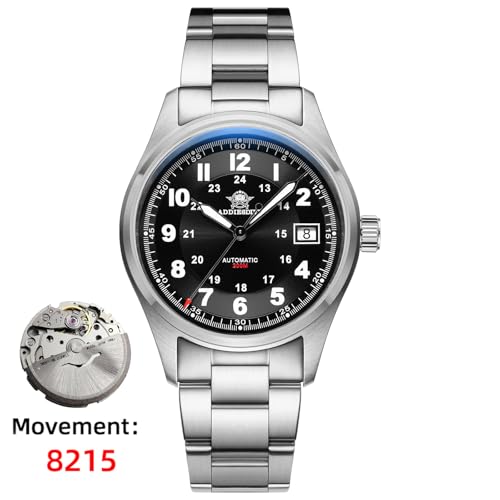 ADDIEDIVE 39 MM Mens Automatic Watches 8215 Movement Waterproof 200M BGW9 Luminous Analog Stainless Steel Field Watch