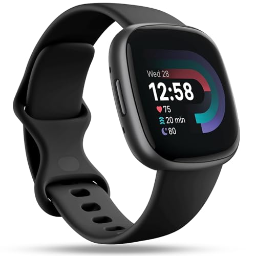 Getino Compatible Fitbit Bands - Soft Sport Strap Accessories for Fitbit Sense/Sense 2/Versa 4/Versa 3 SmartWatch, Large Black