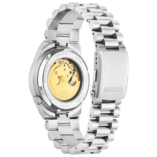 Citizen Men's Automatic Tsuyosa Sport Luxury Watch, Silver-Tone Stainless Steel, Green Dial, 3 Hand with Date, 42 Hour Power Reserve (Model: NJ0150-56X)
