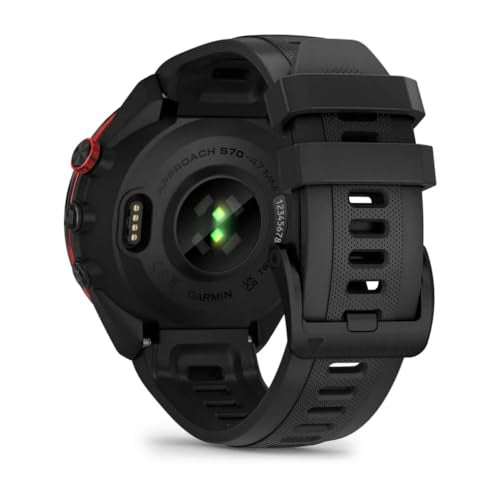 Garmin Approach S70 47MM Black- Golf GPS Fitness Tracker Smartwatch for Men, Lightweight Touchscreen AMOLED Display and Preloaded Courses Bundle with Air Pro TWS Truly Wireless Earbuds - (Color May