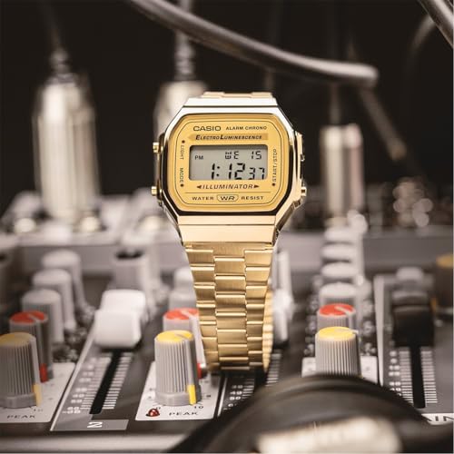 Casio Vintage Retro Gold Digital Dial Stainless Steel Unisex Watch A168WG9UR