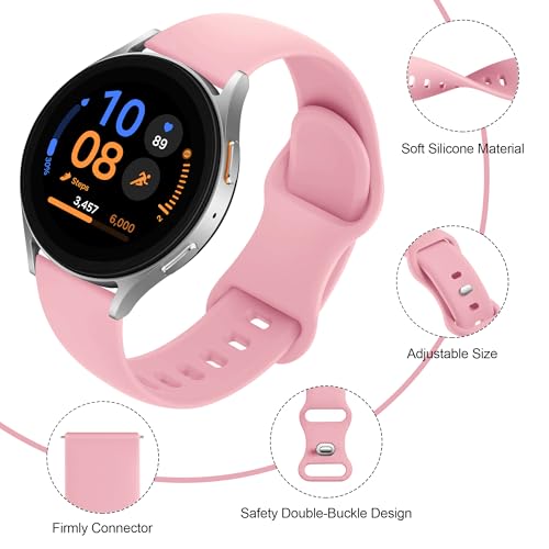 Tiorecime 20 Pack Bands Compatible with Samsung Galaxy Watch 7 6 5 4 FE 40mm 44mm/6 4 Classic 43mm 47mm 42mm 46mm/5 Pro 45mm/Active 2 Band, 20mm Soft Silicone Sport Replacement Strap for Women Men