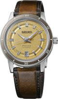 SEIKO SRPL75 Watch for Men - Presage Collection - Champagne Gold Dial with Date Calendar, 50M Water Resistance, Screw See-Through Caseback, 39.5mm Case Diameter