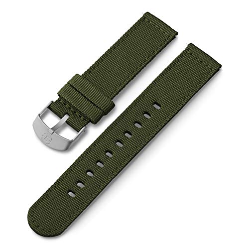 Timex 20mm Fabric Strap – Green with Silver-Tone Buckle
