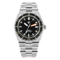 watchdives WD0017 Diver Watch 41mm RD515 Date Quartz Watch Sapphire Bezel 200M Waterproof 316L Stainless Steel, Black Dial Orange Hands