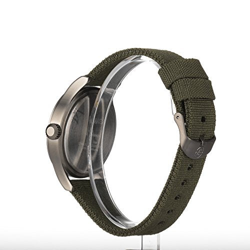 Timex Men's Expedition Scout 40mm Watch – Black Dial Gray Case & Green Fabric Strap