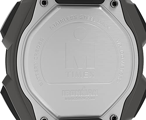 Timex Men's Ironman Triathlon Classic 30 38mm Watch – Gray & Black Case Orange Accents with Black Resin Strap
