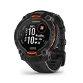 Garmin Instinct® 3 45mm, Solar Charged Display, Rugged Outdoor GPS Smartwatch, Metal-Reinforced Bezel, Built-in Flashlight, Black (Renewed)