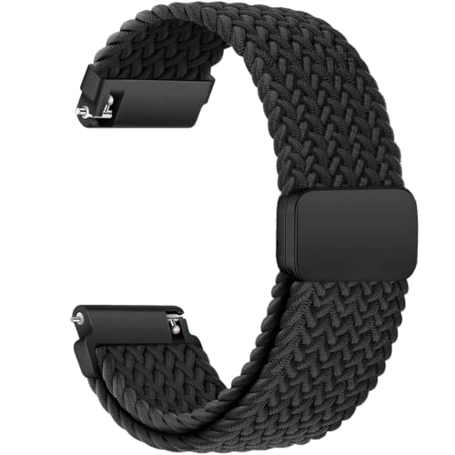 Aurrain 22mm Woven Nylon Watch Strap for Garmin Vivoactive4/Active/MARQ/LEGACY/Venu2/Forerunner 94/Galaxy Watch 46mm/Gear S3 Frontier/Huawei Watch GT 4 46mm,Braided nylon sport strap