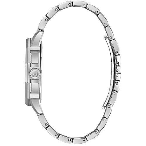 Bulova Men's Crystals Octava Stainless Steel 6-Hand Multi-Function Quartz Watch Style: 96C134