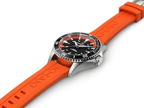 Hamilton Khaki Navy Scuba Automatic Men's Watch, 40mm Stainless Steel Case, Swiss Made, Black Dial Analog Wrist Watch for Men, 100m Waterproof, Sapphire Crystal, 3-Hand Movement, Rubber Strap