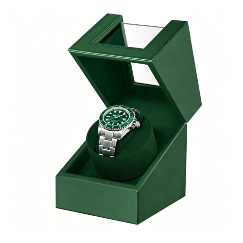 Single Automatic Watch Winder,Quiet Japanese Motor,Battery/AC Powered
