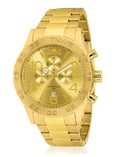 Invicta Men's 1270 Specialty Chronograph Gold Dial 18k Gold Ion-Plated Stainless Steel Watch