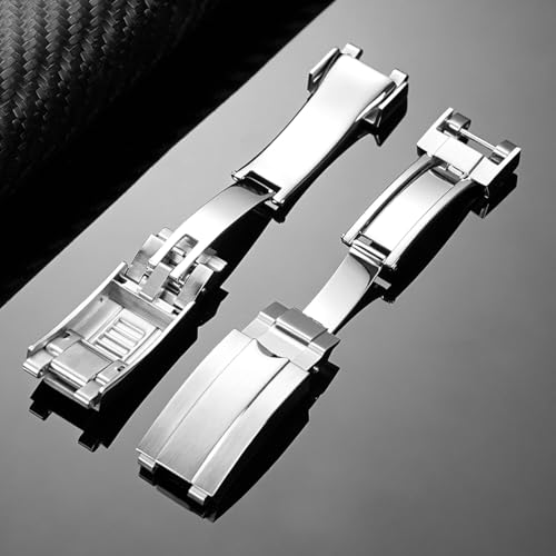 hengfento2 Glide-Lock Buckle Clasp Band Replacement For Rolex Datejust Submariner, GMT, Daytona, DeepSea Strap Adjustable Stainless Steel 16mm