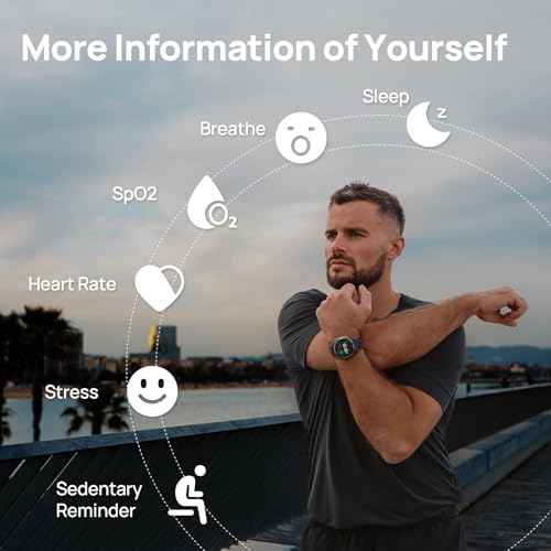 mibro GS Active2 Running GPS Smartwatch with 46mm AMOLED, Lightweight and 15-Day Battery, Supports Running Plans and Dual-Band GNSS, 150+ Sport Modes (Dark Gray)