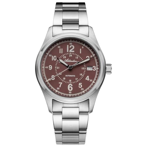 ADDIESDIVE Automatic Field Watch Sapphire Crystal NH35A Movement 200 M Waterproof BGW9 Luminous Vintage Matte Brown Dial