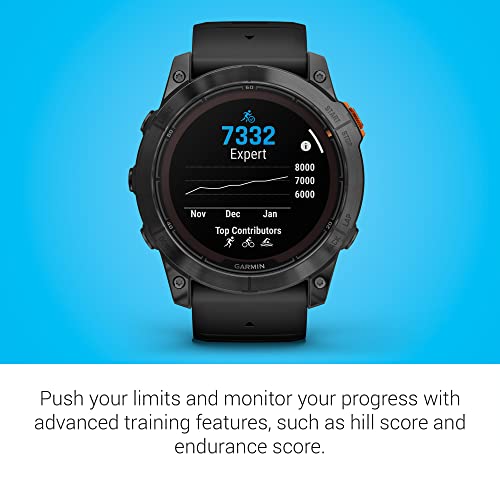 Garmin fēnix 7X Pro Solar, Multisport GPS Smartwatch, Built-in Flashlight, Solar Charging Capability, Black