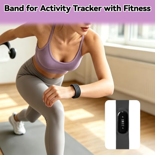 VANEST Replacement Silicone Band Compatible with Google Fitbit Air, Soft Adjustable Wristband Strap for Daily Wear, Waterproof, Health and Fitness Wearable Tracker Accessories (Black, Silicone)