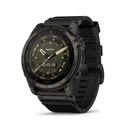 Garmin Tactix 7 AMOLED Edition, Specialized Military & Tactical GPS Smartwatch, Adaptive AMOLED Display, Built-in Flashlight, Preloaded TopoActive Mapping (Renewed)