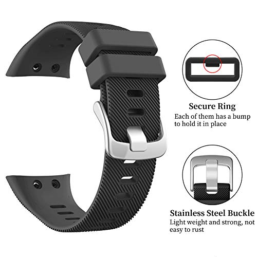 Watbro Compatible with Garmin Forerunner 45 band, Soft Silicone Sport Replacement Watch Band, Fitness Strap Bracelet Wristband for Garmin Forerunner 45 Smartwatch
