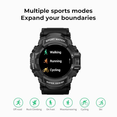 MIDDOW Military Smart Watch for Men (Answer/Make Call), iOS & Android