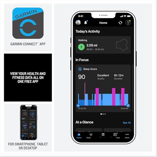 Garmin Vivoactive 6 Fitness GPS Smartwatch AMOLED Display Slate with Black Silicone Band, 11-Day Battery, 80+ Sports Modes, Activity Tracking Smart Features, Music, Contactless Payments Bundle