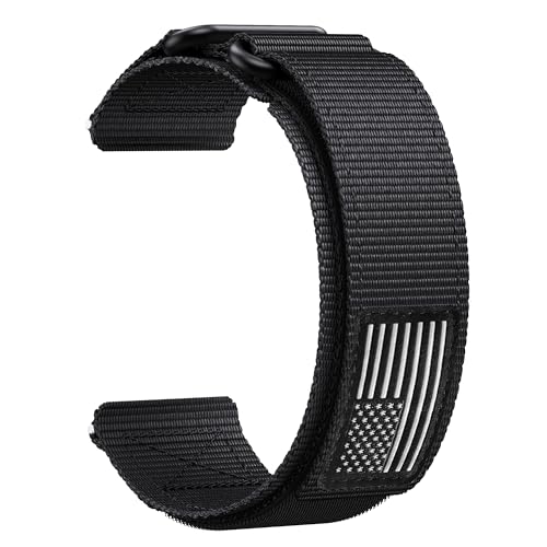Double Loop Buckle Nylon Strap Compatible with Garmin Instinct 2/2X/3/E Series 45mm/50mm cases – Adjustable Breathable Wristband Fit for Garmin Instinct Standard/Solar/Tactical/Tide/Esports