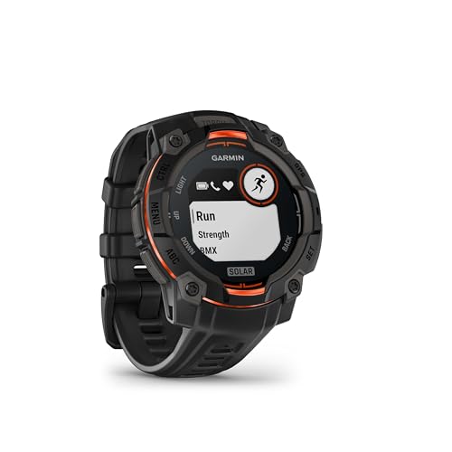 Wearable4U Garmin Instinct 3 Solar 45 mm, Rugged Outdoor GPS Smartwatch, Metal-Reinforced Bezel, Built-in Flashlight, Up to 28 Days of Battery Life, Black with Black Band Bundle