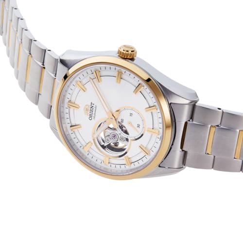 Orient RN-AR0006S Men's Automatic Watch, Contemporary Semi-Skeleton Mechanical Automatic, Open Heart, White, Watch Orient, Mechanical