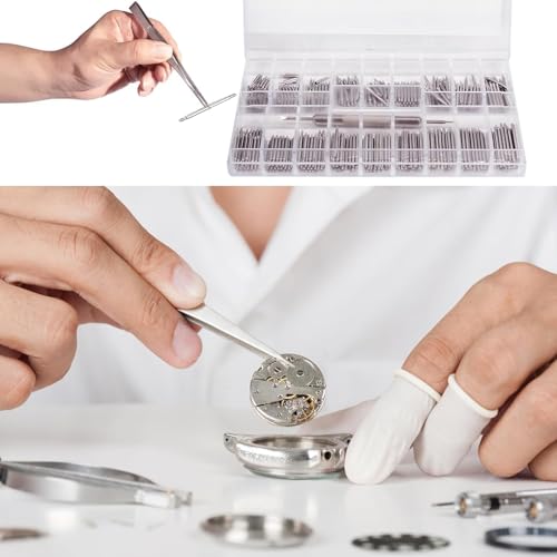 360Pcs 8-25mm Watch Band Pins, Diameter 1.5mm Watch Band Spring Bar Link Pins with Strap Link Pin Remover Tool, Watch Repair Kit for Most Kinds of Stainless Steel Watch
